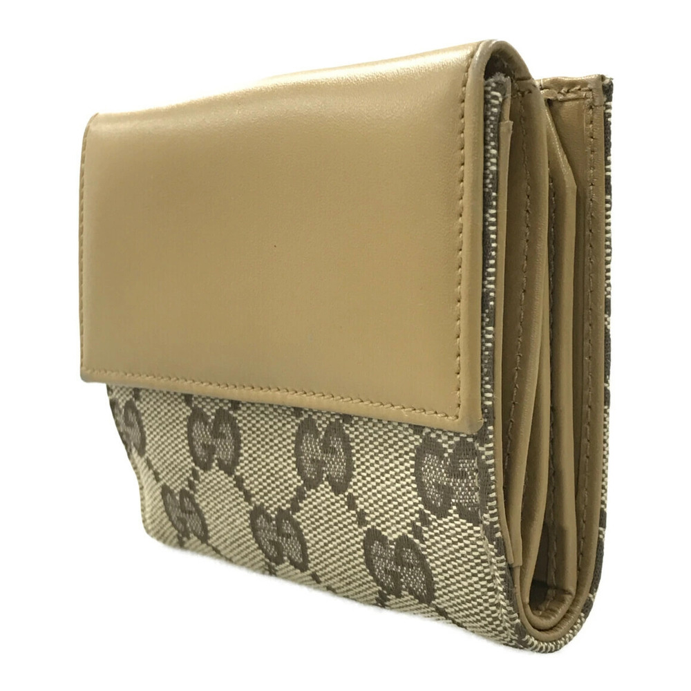 Gucci Bi fold Wallet Double Snap Closure GG Canvas